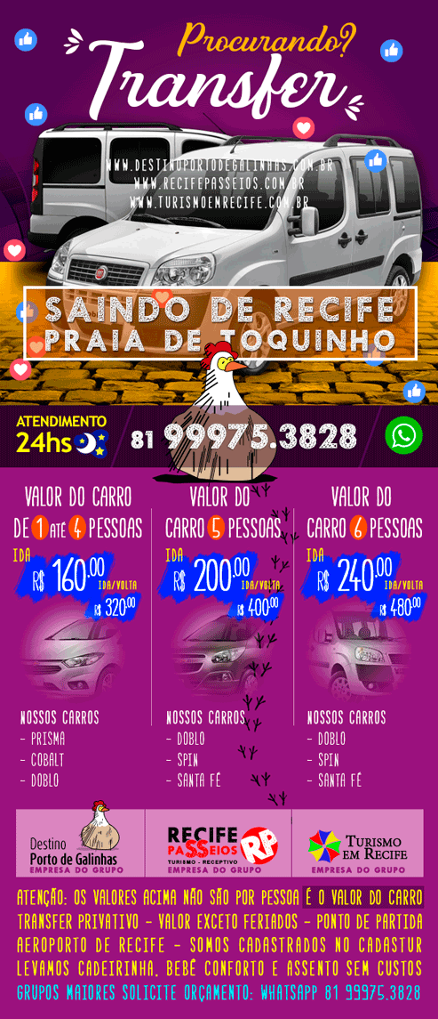 Agende seu transfer para Praia de Toquinho